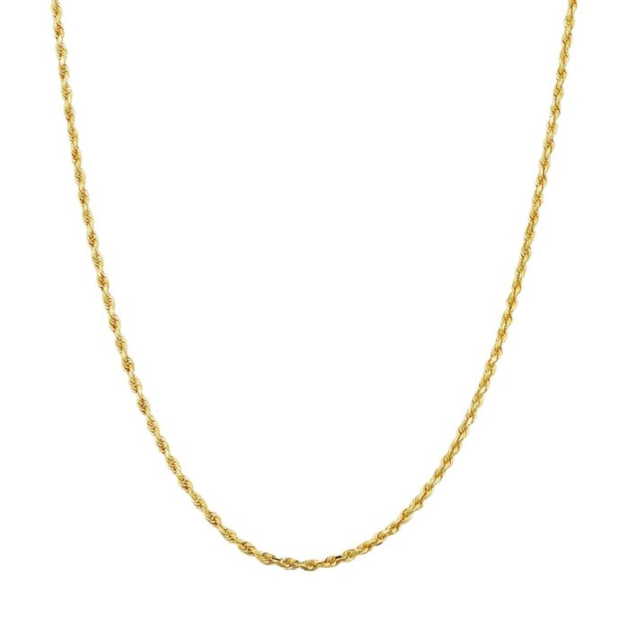 Yellow Gold Solid Rope Chain 14K