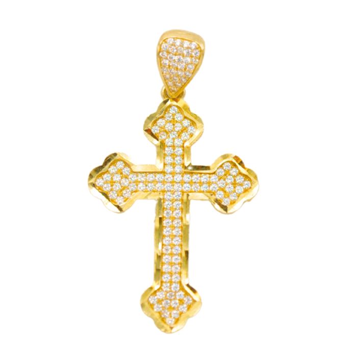 Cz Cross Pendant 10K