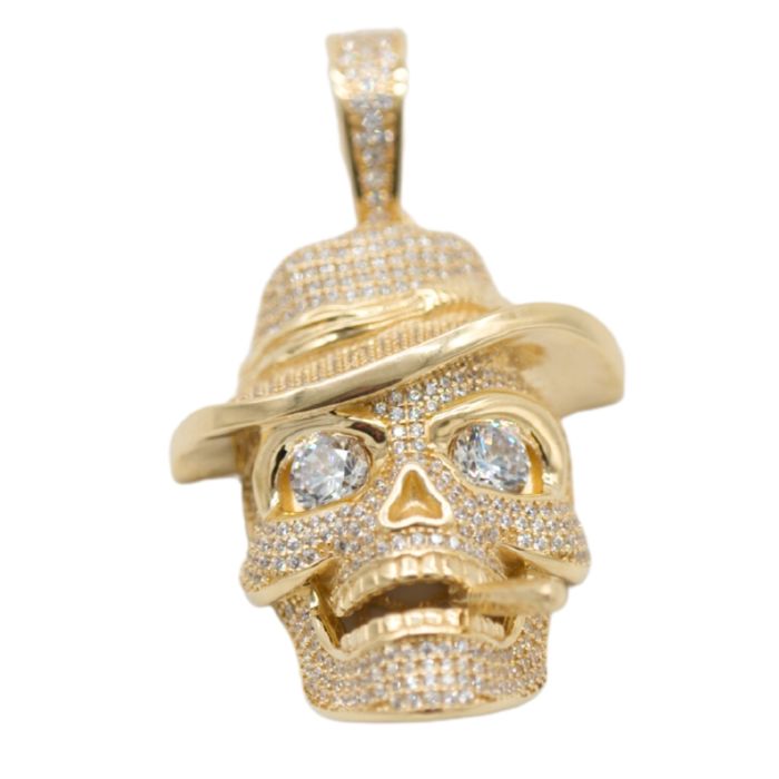 Yellow Gold Skull Pendant 10k - Image 2