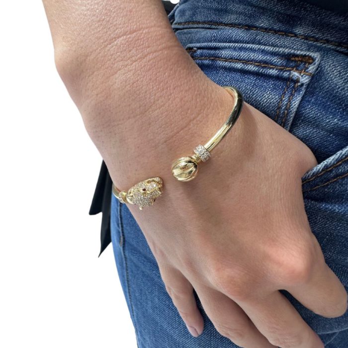 Yellow Gold Fashion Bangle 14K - Image 2