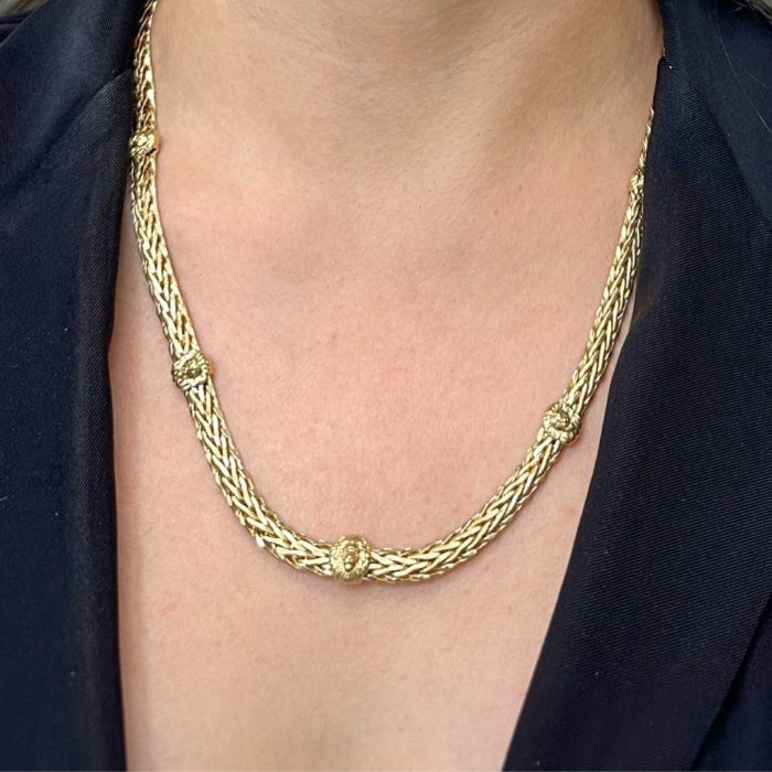 Yellow Gold Italian Necklace 10K - Image 2