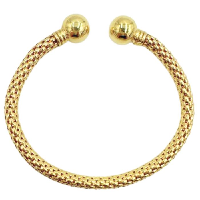 Yellow Gold Fashion Flexible Bangle 14K