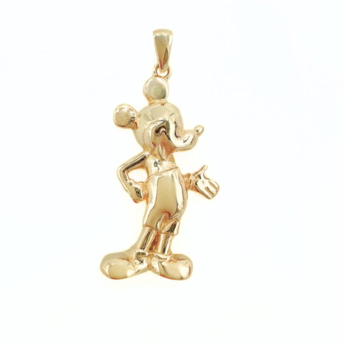 Yellow Gold Mickey Mouse Pendant 14K