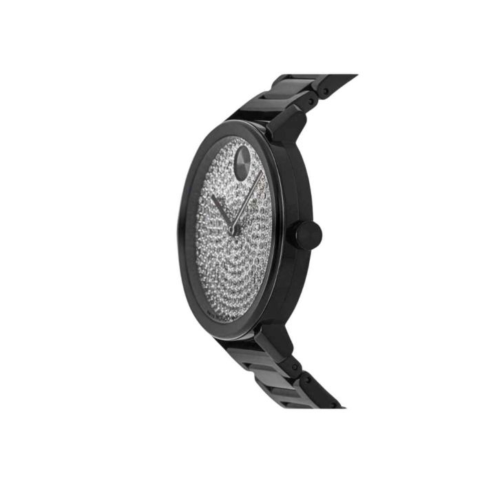 MOVADO BOLD EVOLUTION GREY CRYSTAL PAVE DIAL WOMEN'S WATCH - Image 2