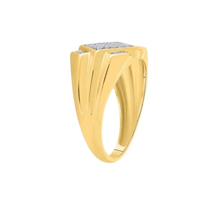 DIAMOND DIAGONAL OFFSET SQUARE RING 1OK - Image 3