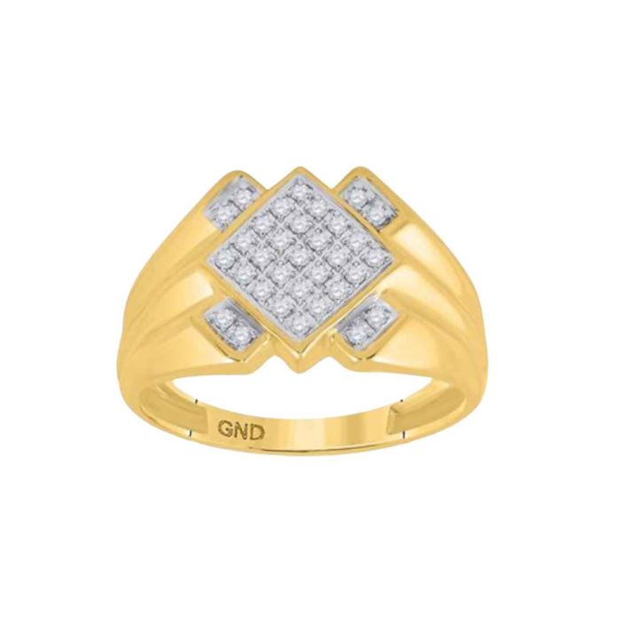 DIAMOND DIAGONAL OFFSET SQUARE RING 1OK