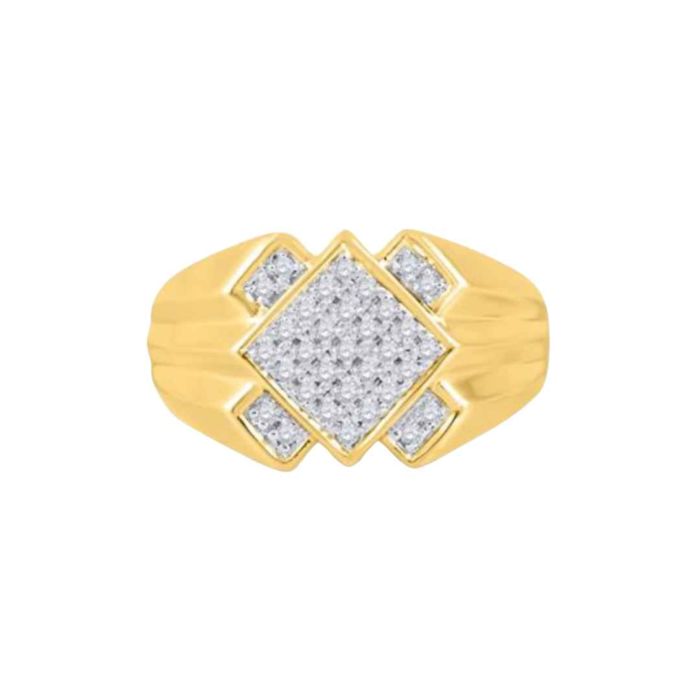 DIAMOND DIAGONAL OFFSET SQUARE RING 1OK - Image 2