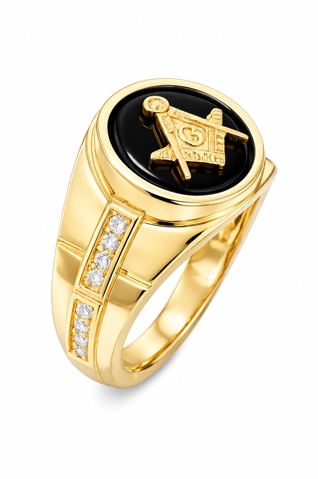 Masonic Ring in 10K Gold with Onyx - Image 2